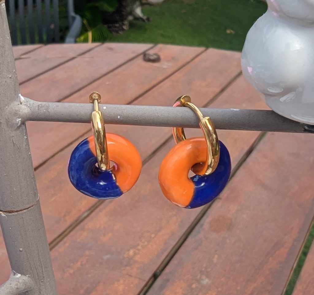 Pendientes Órbita Azul Naranja